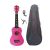 Đàn Ukulele WOIM Soprano kèm bao vải, capo nâng tông và máy lên dây điện tử - Hồng đậm