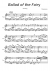 Ballad of the Fairys - Piano Sheet