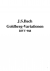 Goldberg-Variationen - BWV 988 - Title page - Piano Sheet