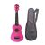 Đàn Ukulele WOIM Soprano tặng kèm bao da - Màu hồng đậm