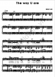 The Way U Are - DBSK - Piano Sheet