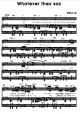 Whatever They Say - DBSK - Piano Sheet