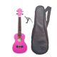 Đàn Ukulele WOIM Concert kèm bao da và capo nâng tông - Màu hồng đậm