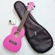 Đàn Ukulele WOIM Concert kèm bao da và máy lên dây điện tử - Màu hồng đậm