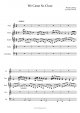 We Came So Close - Piano Sheet