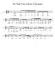 We Wish You A Merry Christmas - Piano Sheet