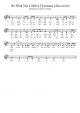 We Wish You a Merry Christmas (Alto score) - Piano Sheet