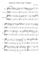 Sonata for Violin A maj 3 Andante - Piano Sheet