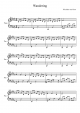 Wandering - Piano Sheet
