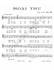 Hoài Thu - Văn Trí - Sheet Music