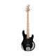 Sterling S.U.B Series RAY4 4-String Electric Bass Guitar, Black