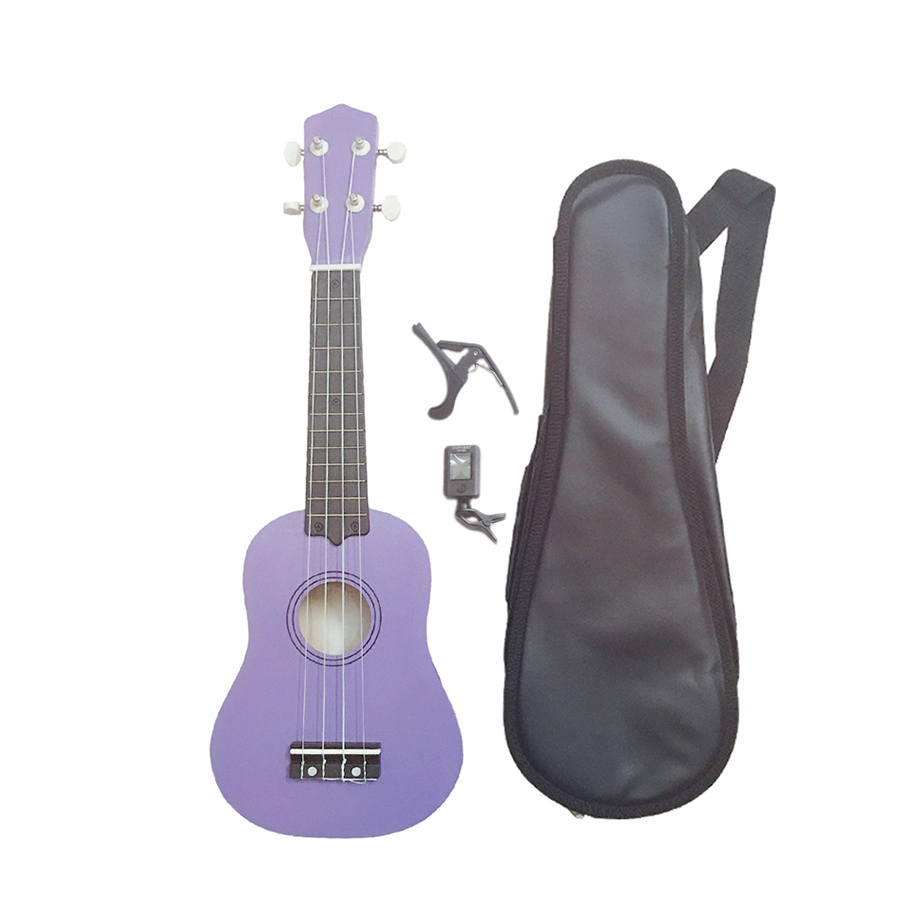 COMBO ĐÀN UKULELE SOPRANO TÍM + BAO DA