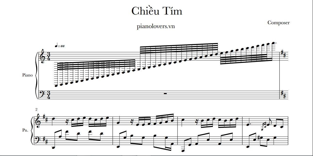 Chiều Tím - Piano sheet. Hotline: 093311884